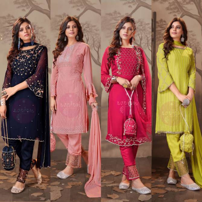 La Pink Kitty Party 2 Latest Fancy Designer Festive Ethnic Wear Georgette Readymade Salwar Suit Collection
